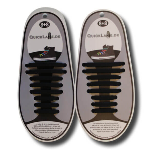 Quicklaze silicone shoelace black