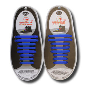 Quicklaze silicone shoelace blue