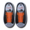 Quicklaze silicone shoelace orange