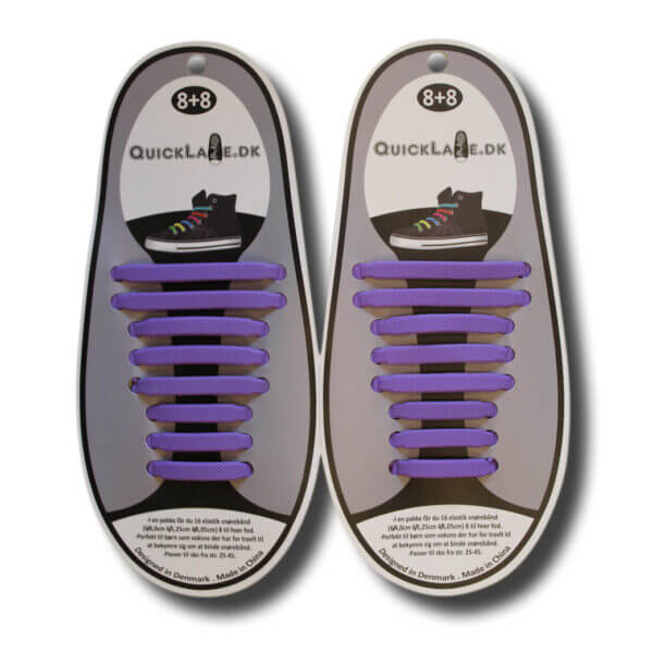 Quicklaze silicone shoelace purple